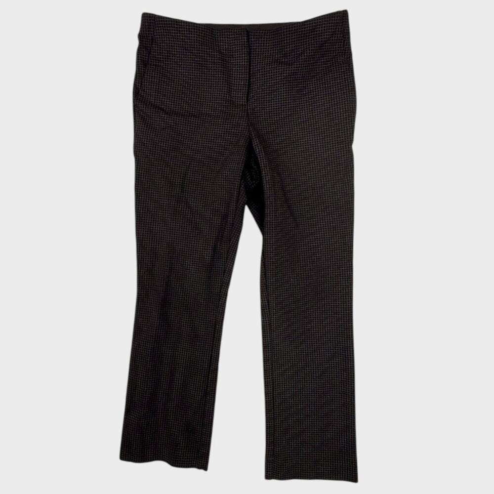 Amanda + Chelsea Womens 8 Black Gray Check Pants
